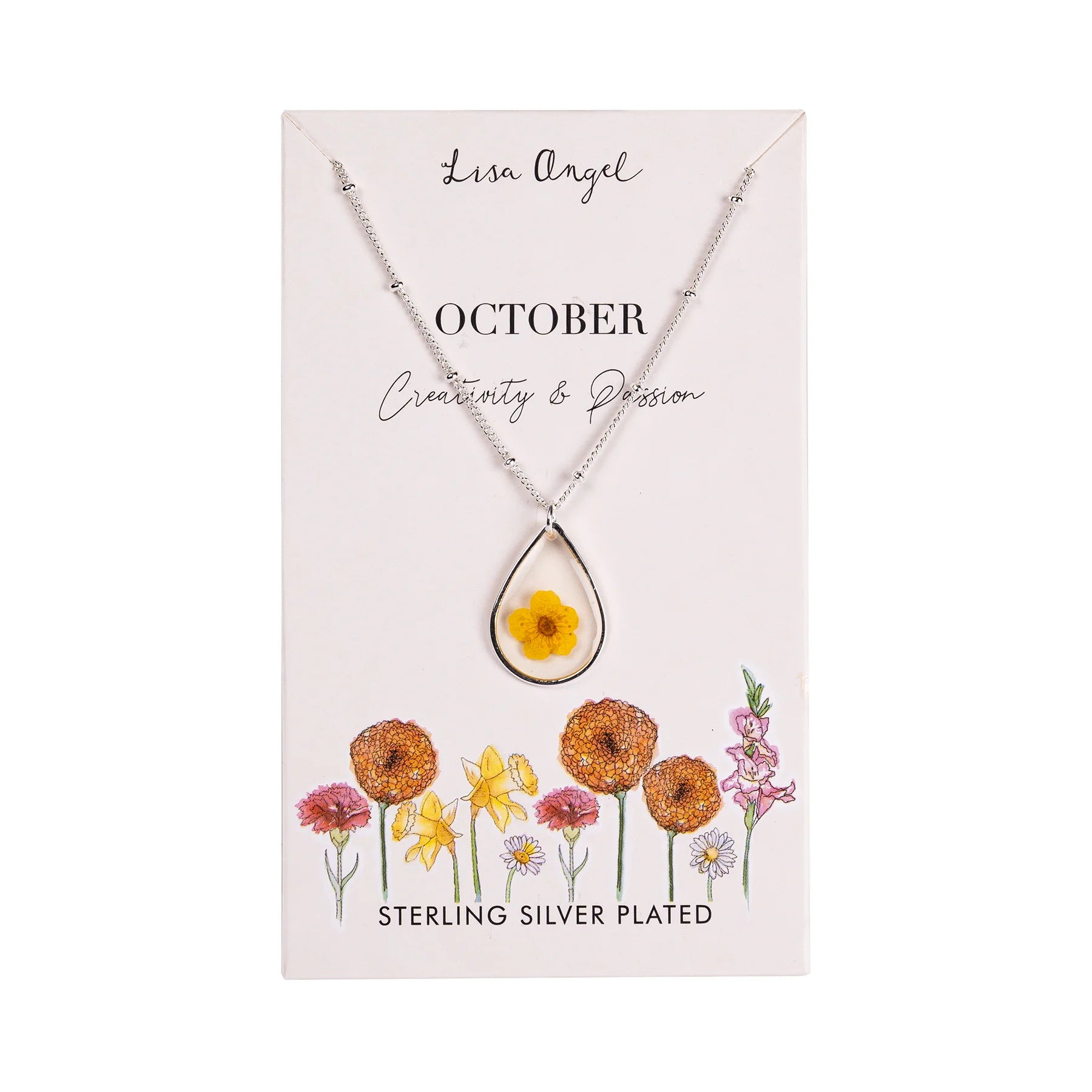 Elegant Birth Flower Necklace