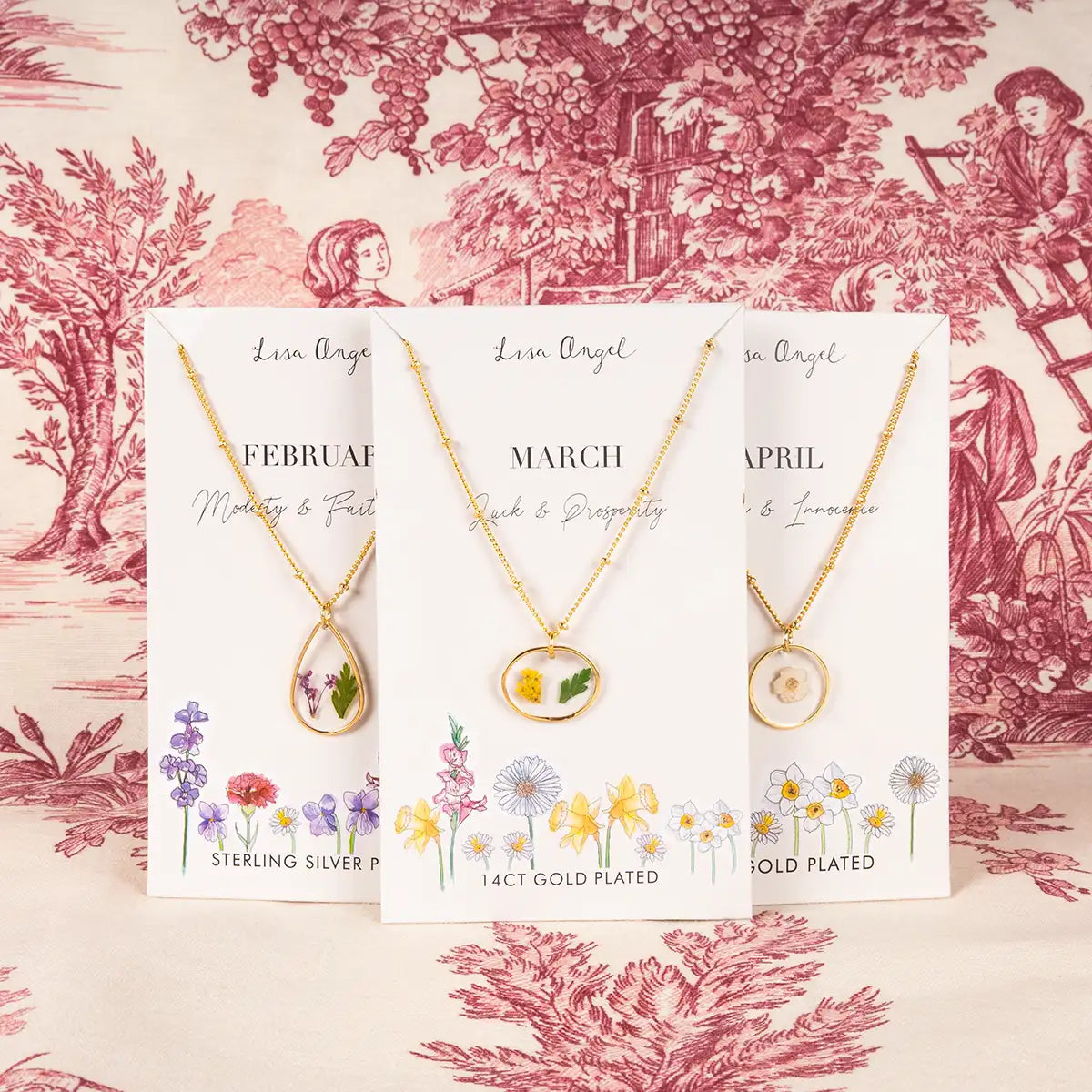 Elegant Birth Flower Necklace