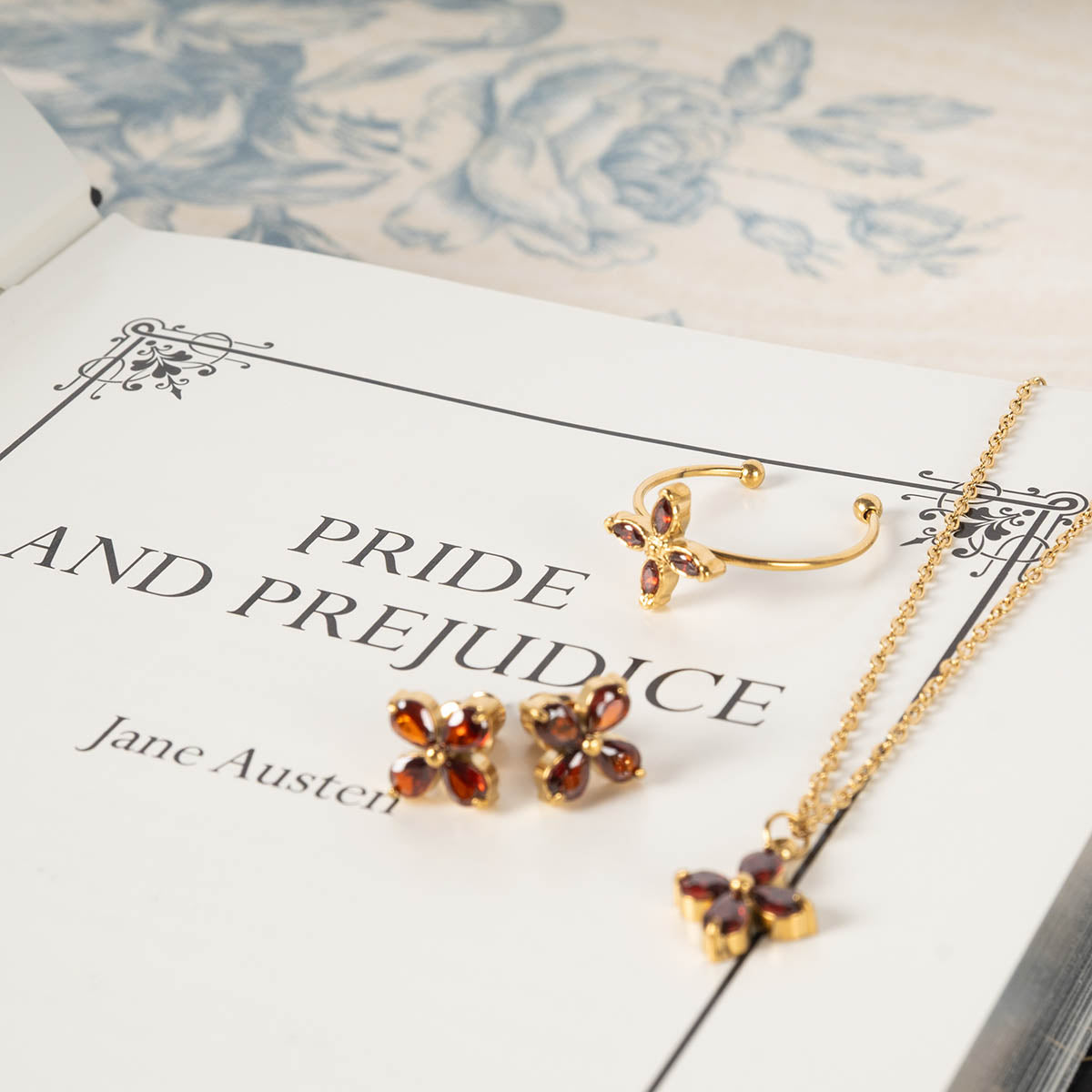 Matching earring and necklace.