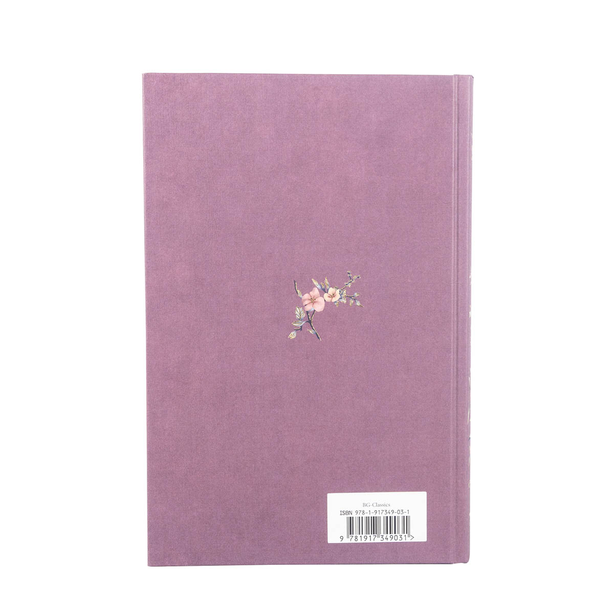 Back cover - a cherry blossom flower sits in the centre of the back.