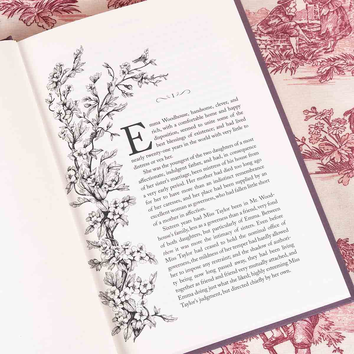 Chapter 1 - decorated with a cherry blossom tree growing up and by the text.