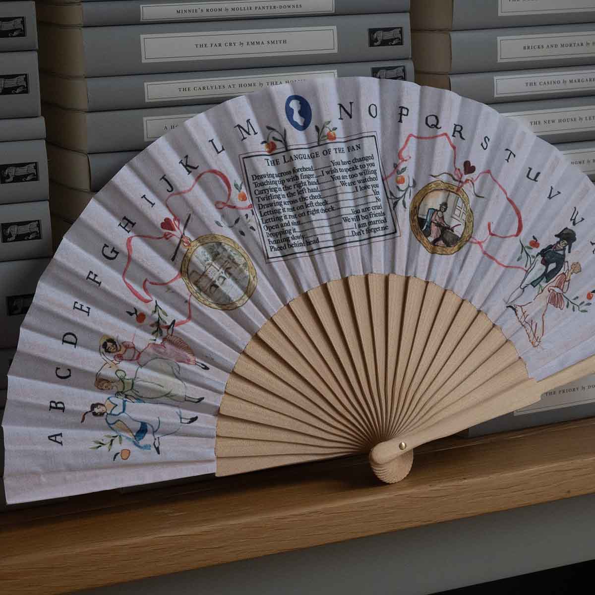 Regency Illustrated Hand Fan - Jane Austen Gifts