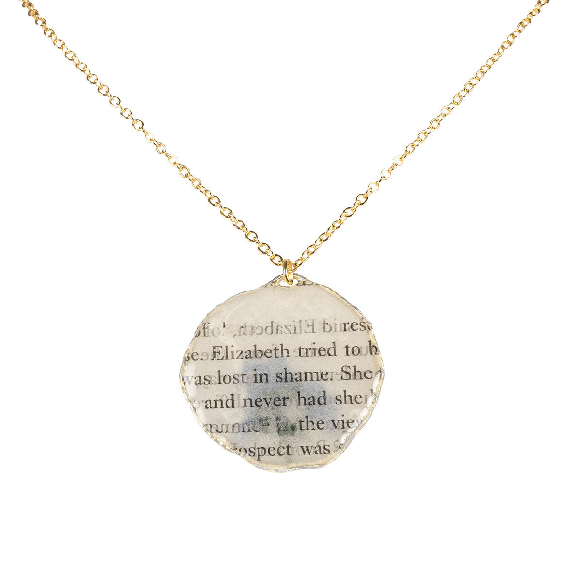 Jane Austen Book Page Necklace