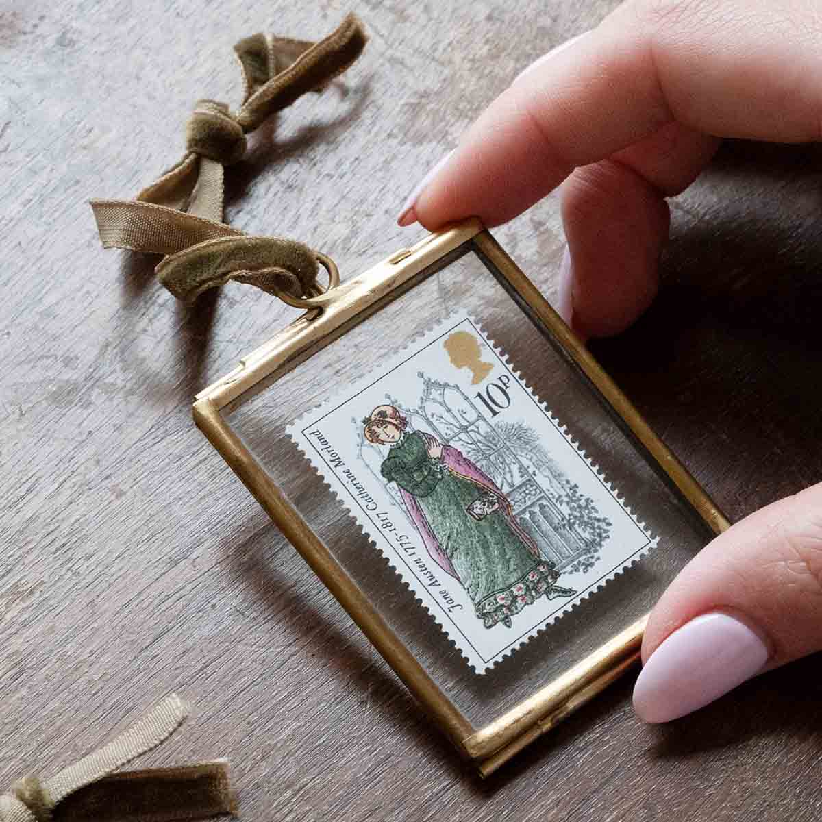 Limited Edition Jane Austen Stamp in Hanging Frame - Catherine Morland