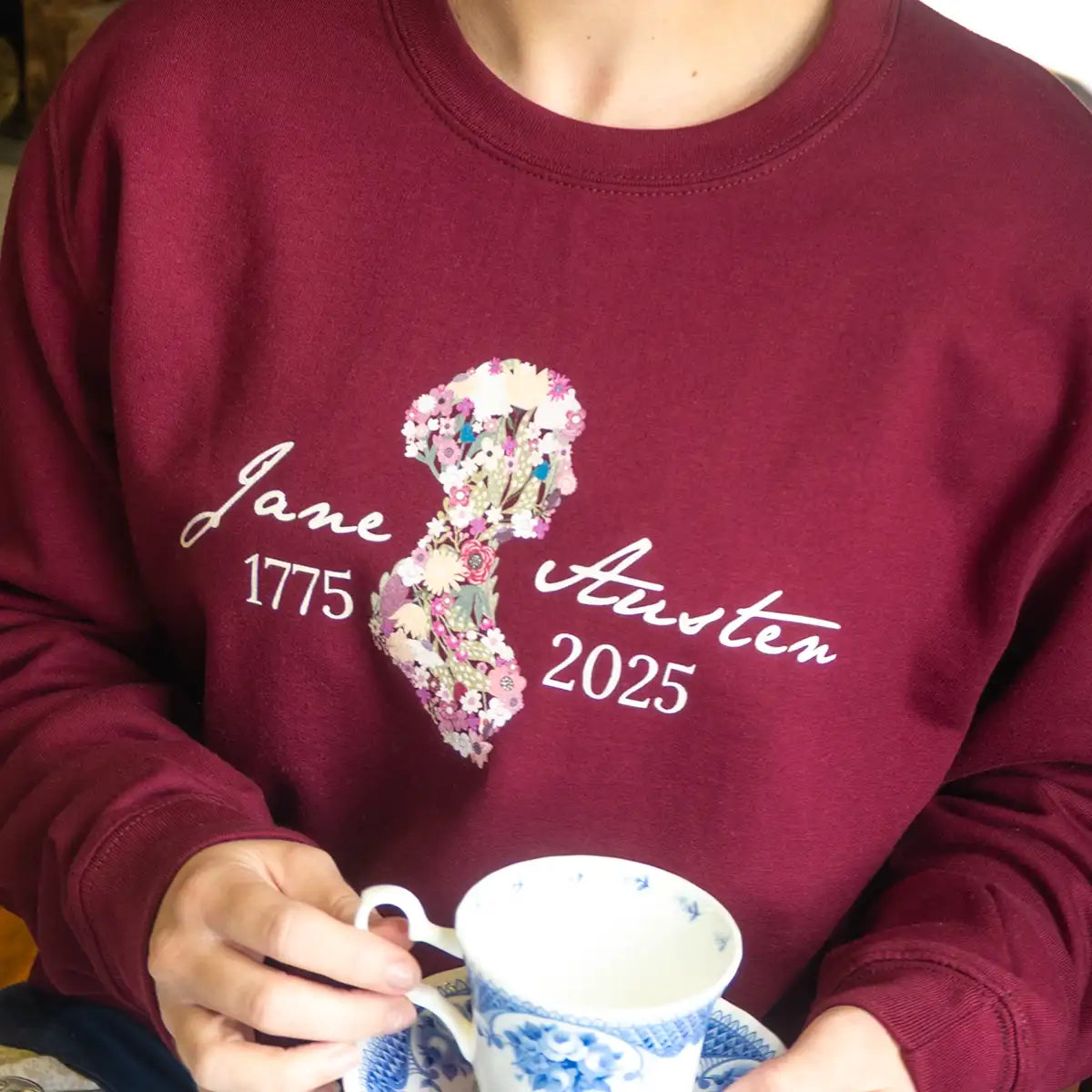 Jane Austen 250th Anniversary Sweater Burgundy