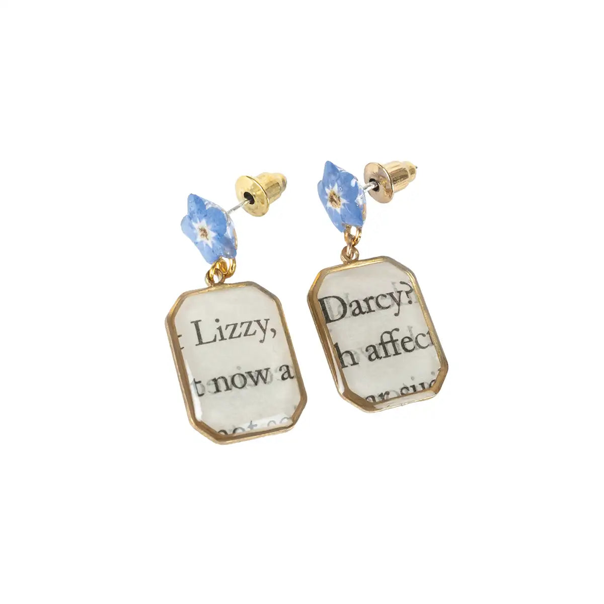 Jane Austen Book Page Mini Earring