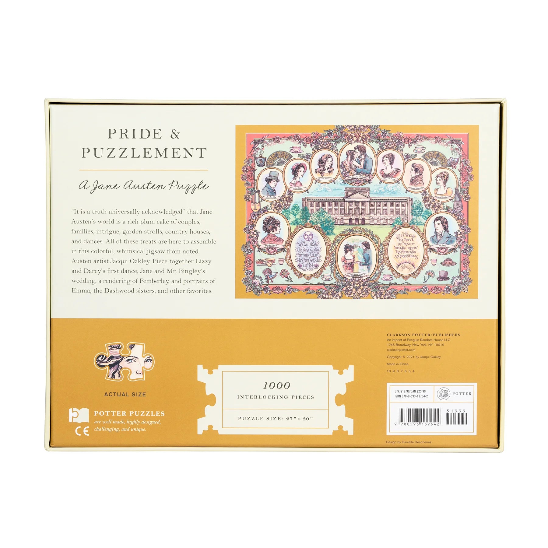 Jane Austen Pride und Rätsel 1000-Stück-Puzzle-Puzzle