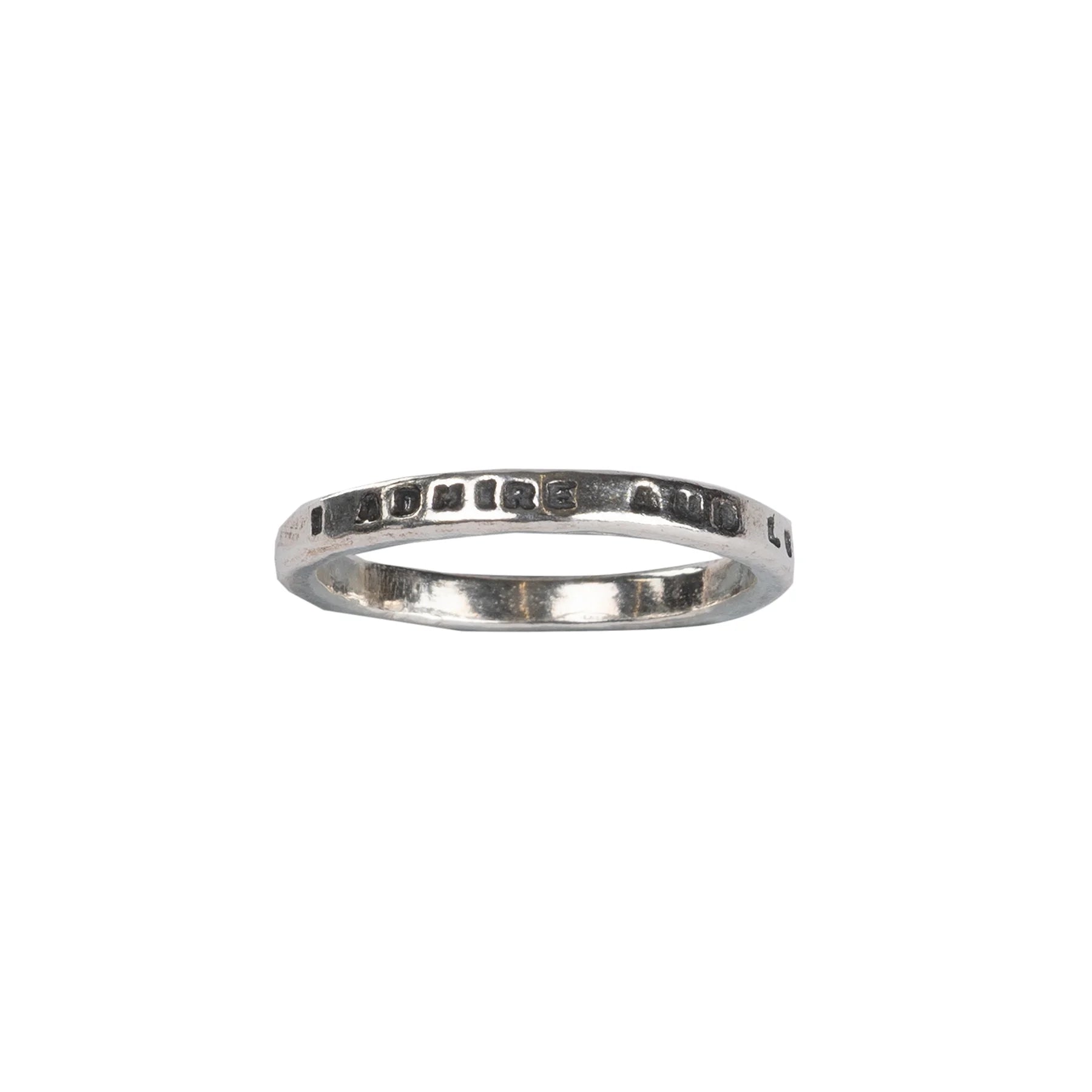 Jane Austen "Ik bewonder en hou van je" Quote Ring