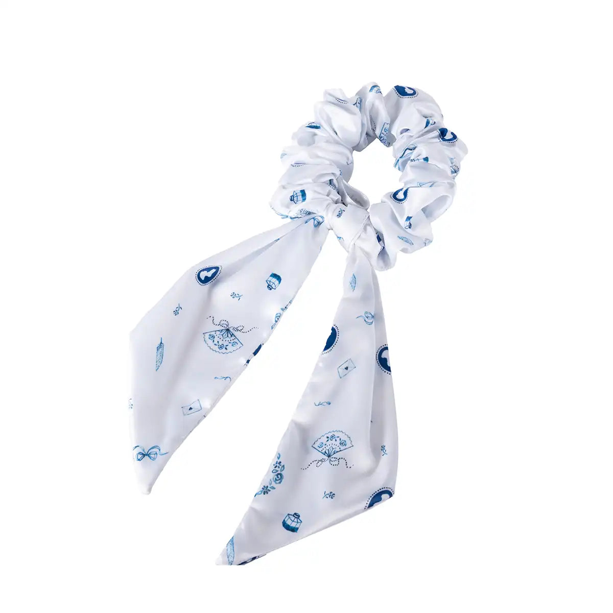 Jane Austen Silk Printed Scrunchie