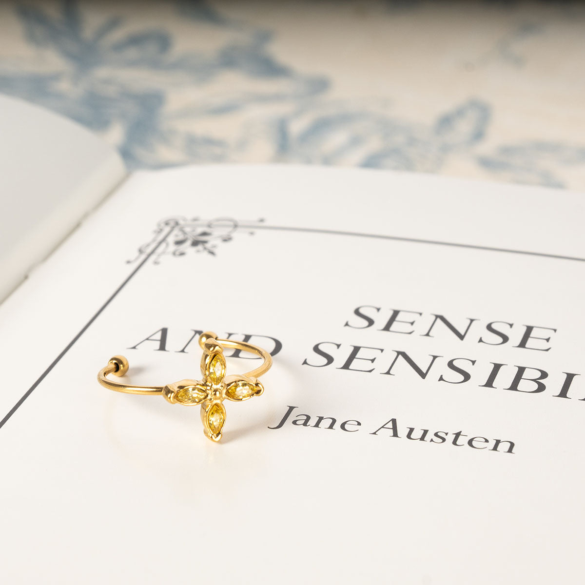 Ring on pages of a book.