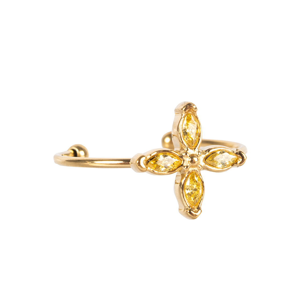 Topaz and golden ring