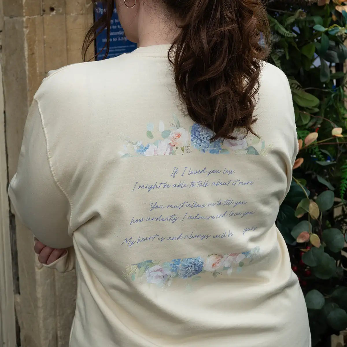 Jane Austen is My Love Language Sweater in Cream