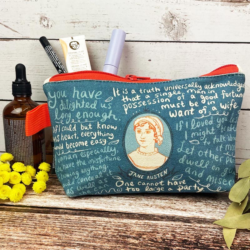 Jane Austen Zip Top Pouch