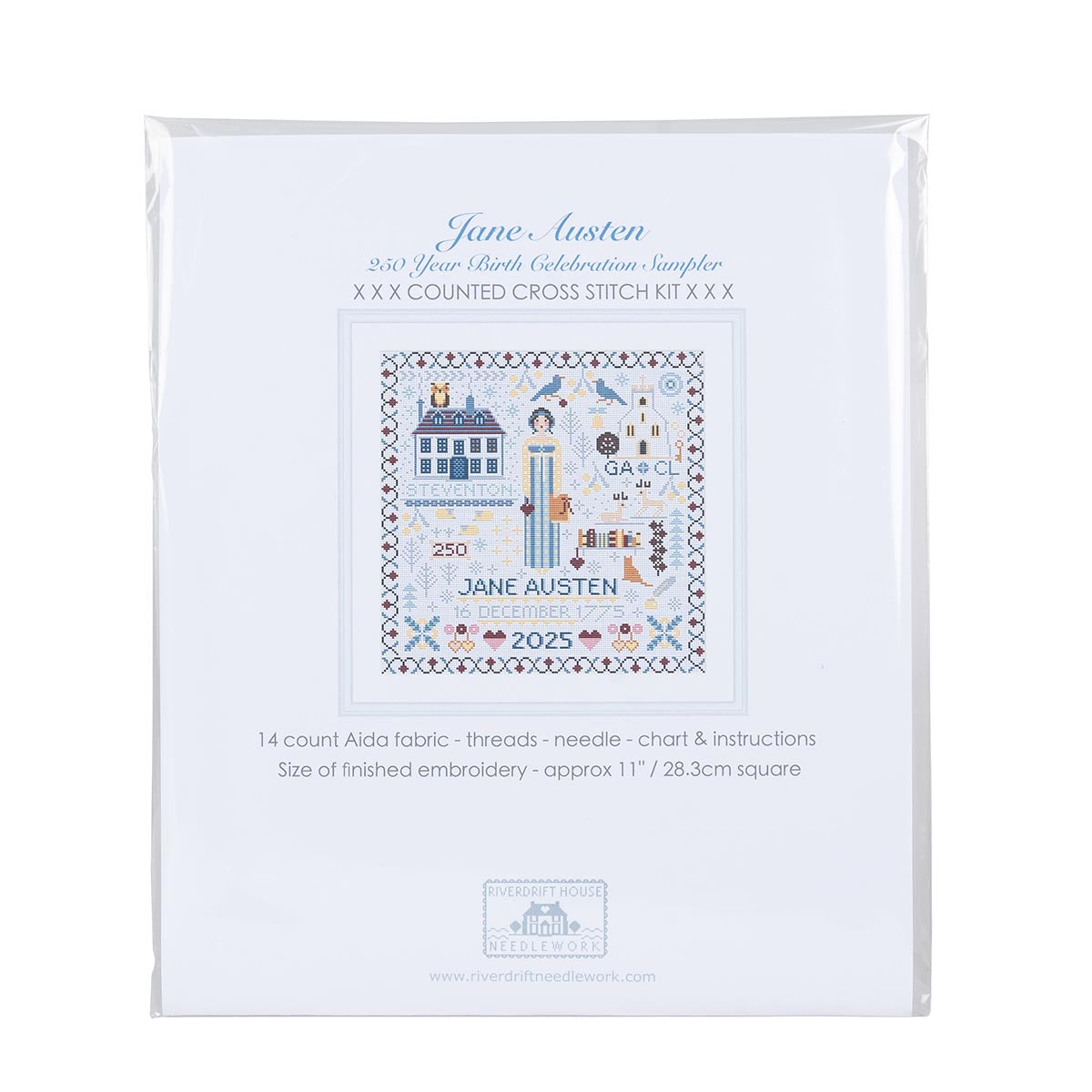 Jane Austen 250th Cross stitch kit