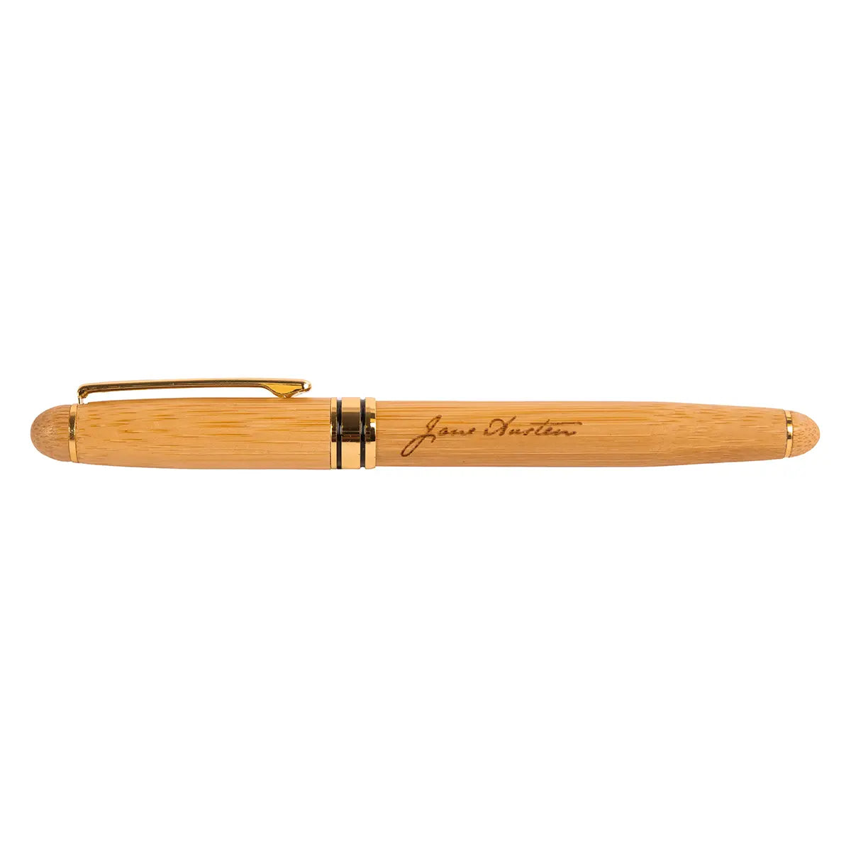 Jane Austen themed wooden fountain tip pen