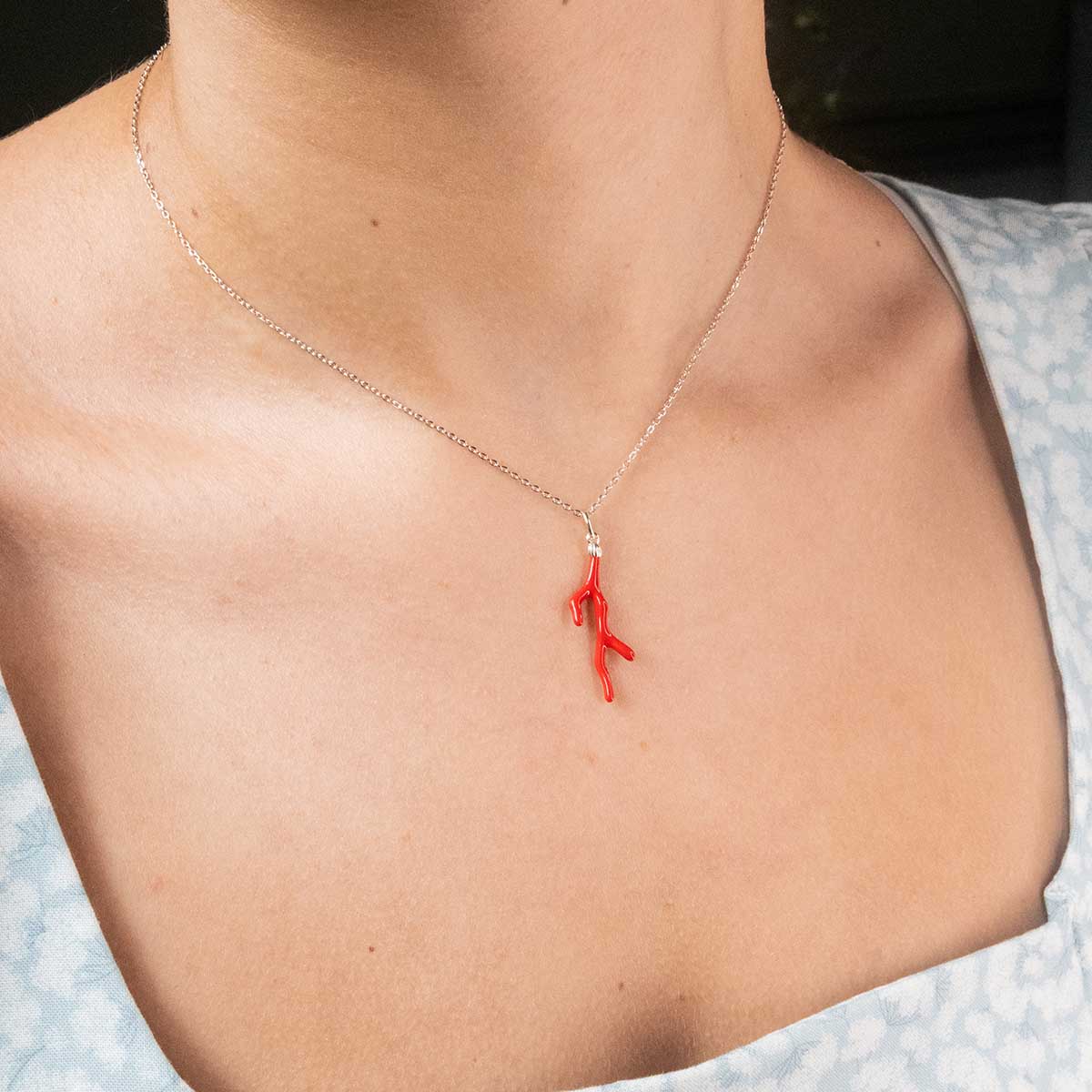 Jane Austen Emma Necklace - Coral Red