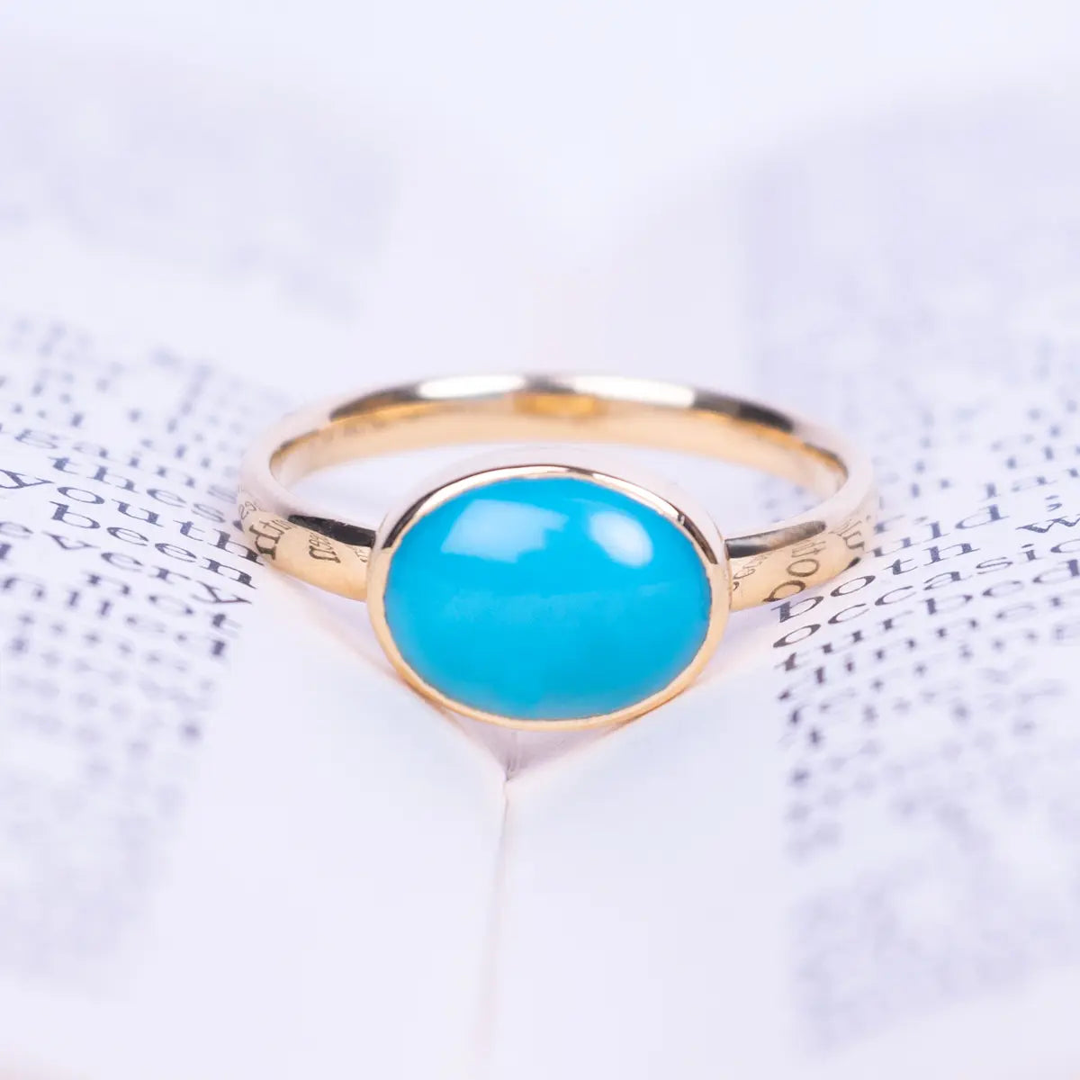 Close up of Jane Austen's turquoise ring