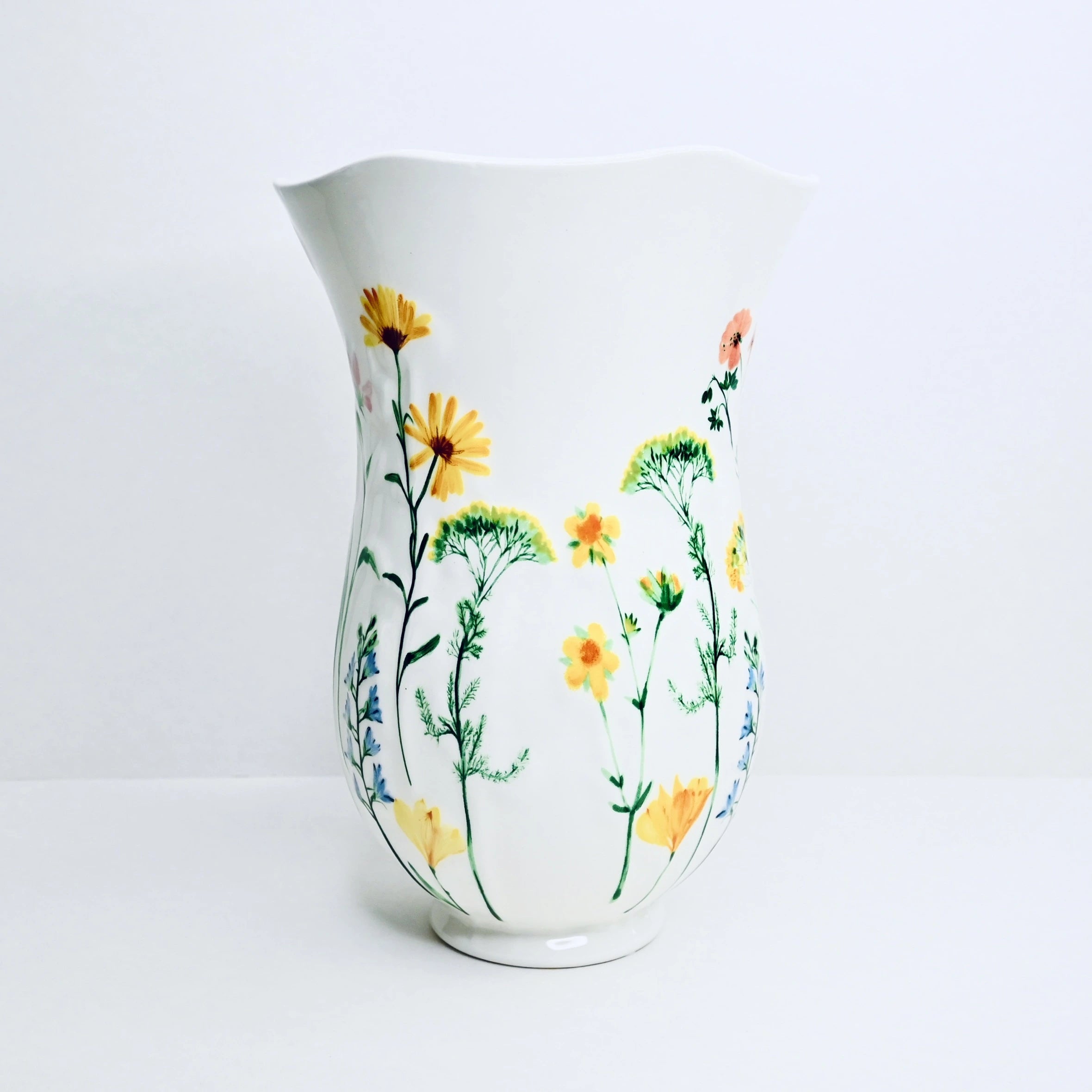 Jane Austens Garden Floral en forme de poire Vase