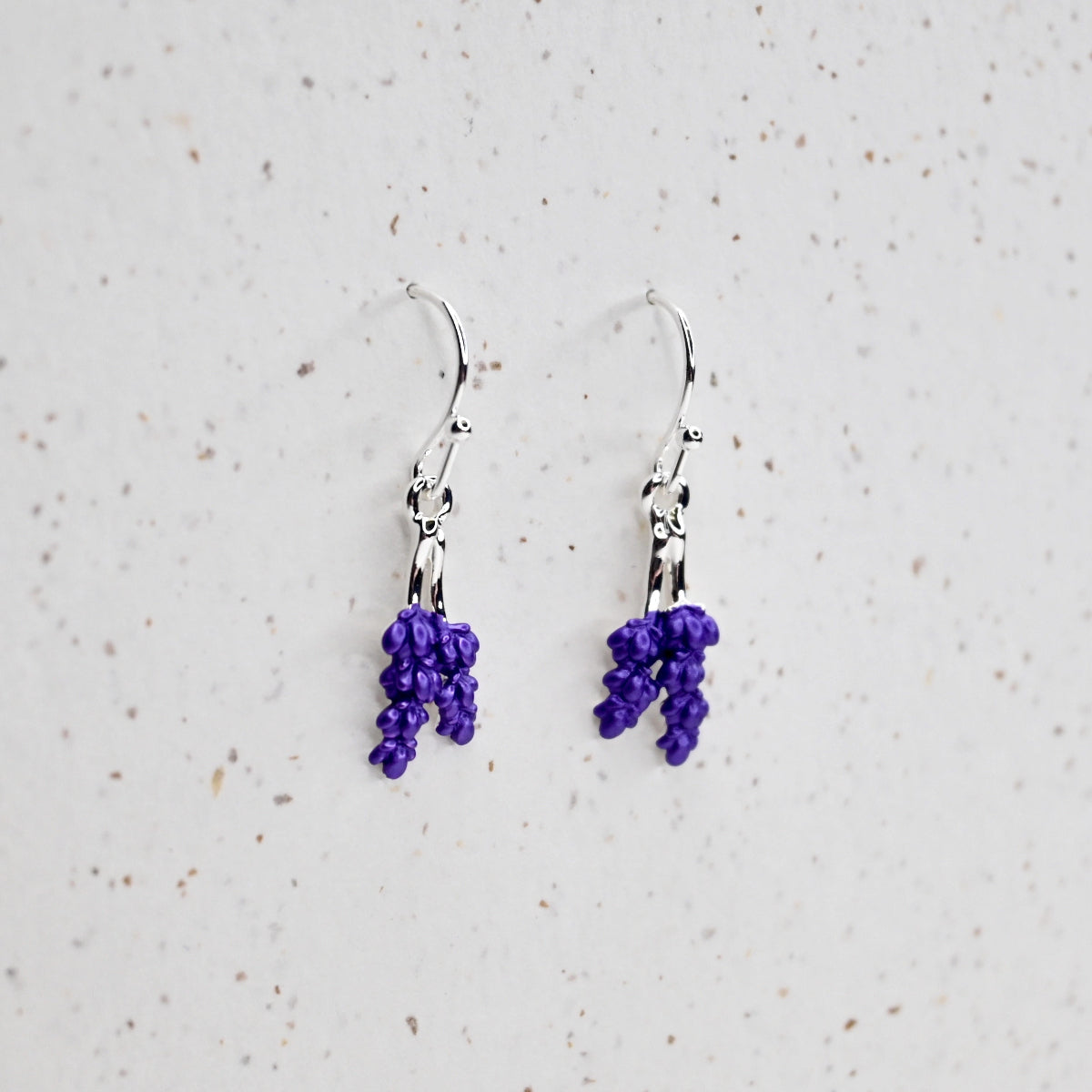 Lavender earrings.