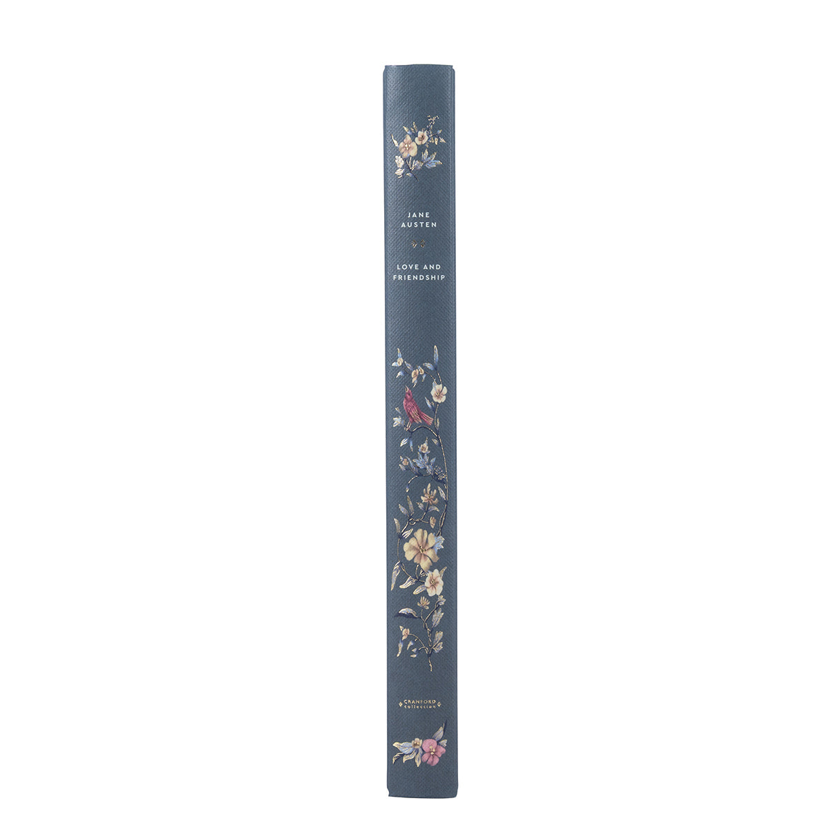 Spine - decorated with yellow flowers and red songbirds