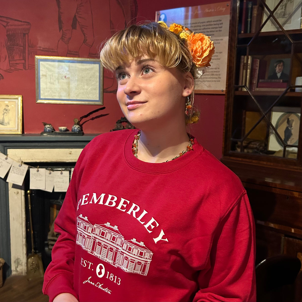 Jane Austen Pemberley Sweater in Burgundy