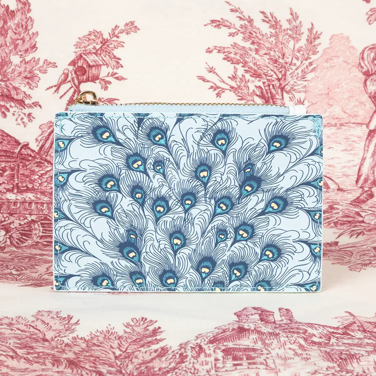 Second closeup of peacock feathers