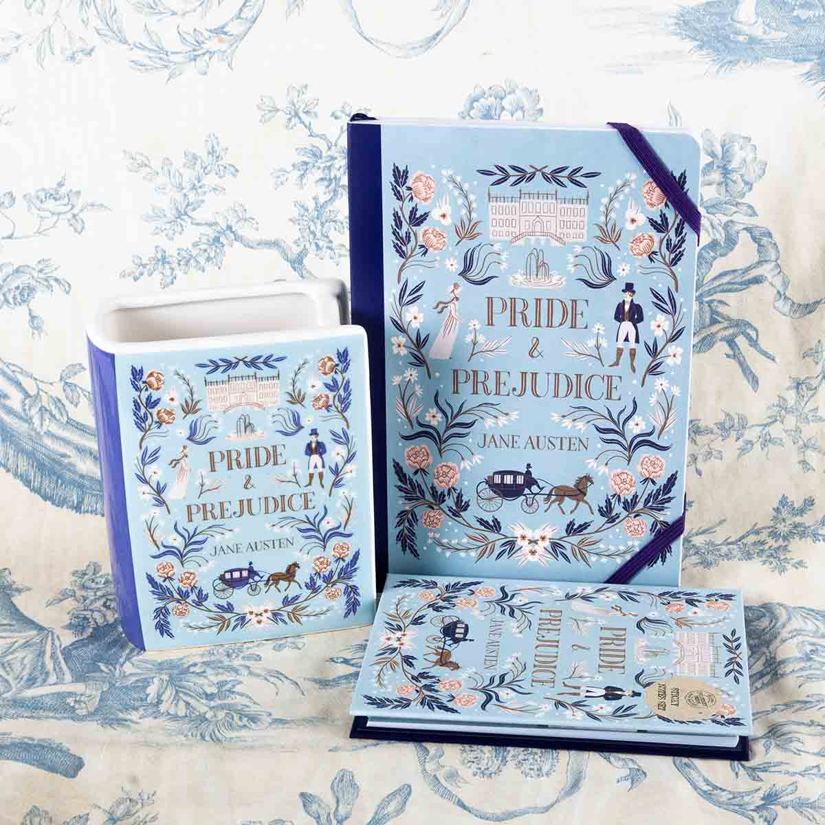Pride and Prejudice Mini Book Vase, Notebook and Sticky Notes