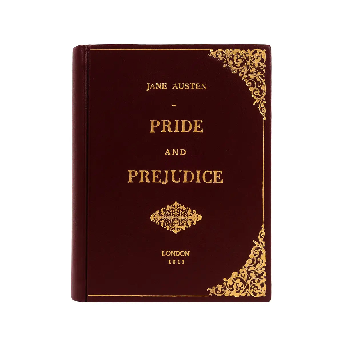 front of Pride and Prejudice Book Clutch Bag Burgundy 