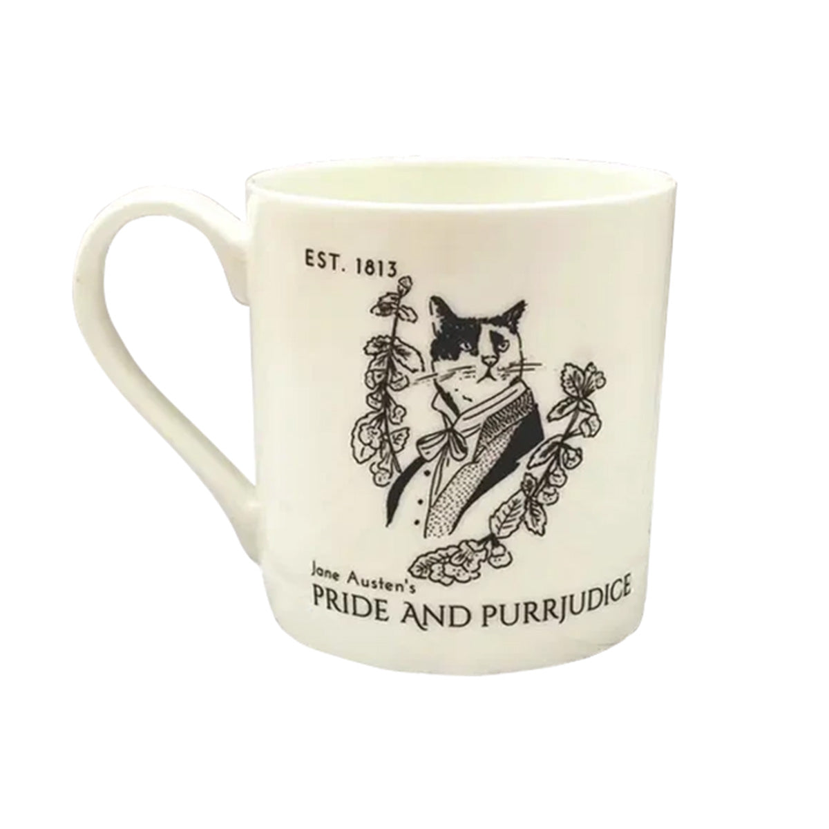 Sr. Darcy Literario Cat Bone China Taza