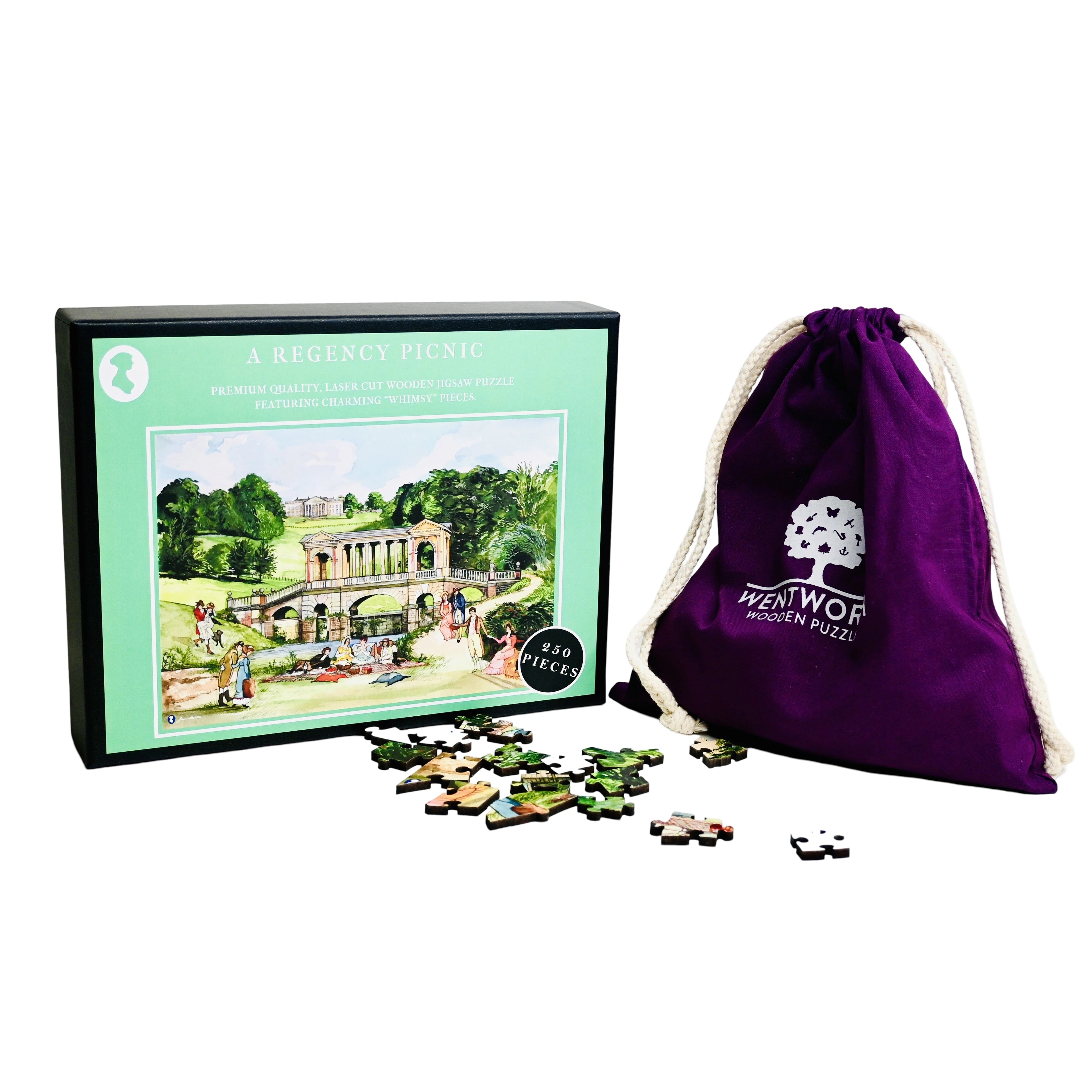 Un puzzle reggency picnic da 250 pezzi in legno