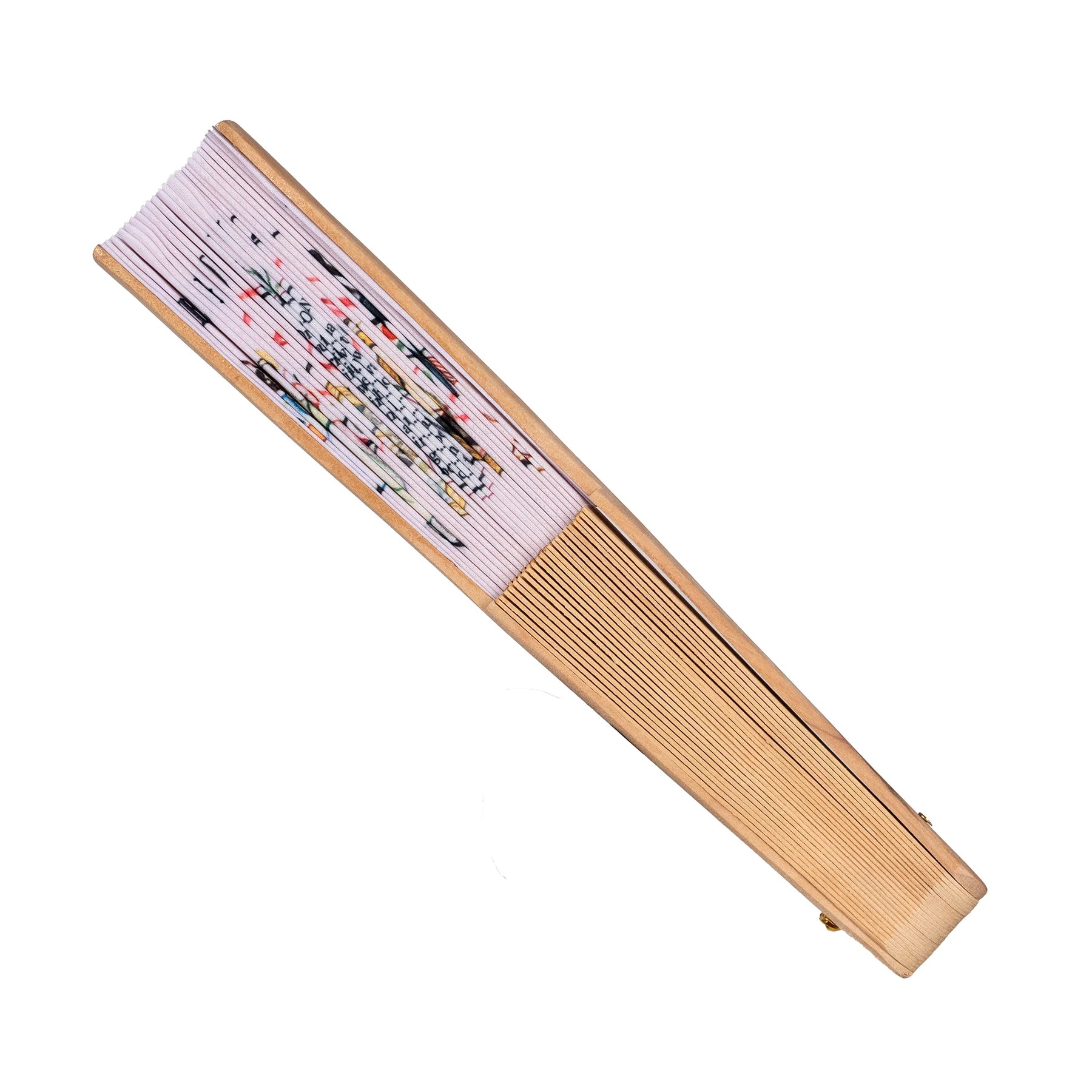 Hand fan closed side view