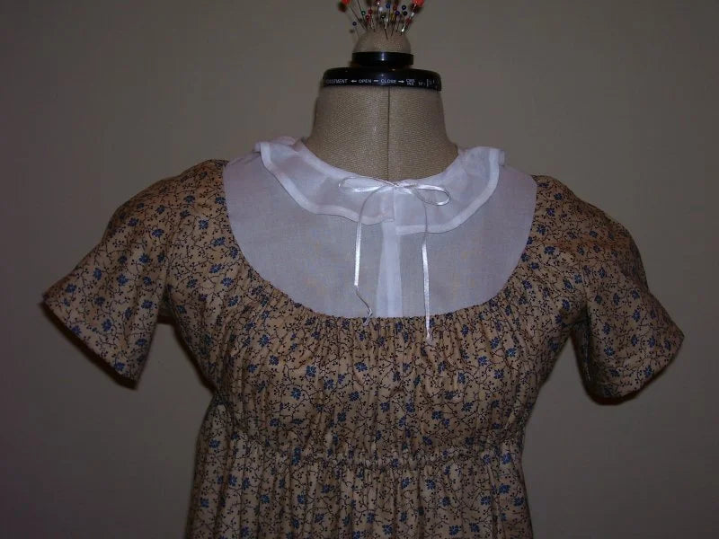 a handmade regency underthings chemise under a regency dress