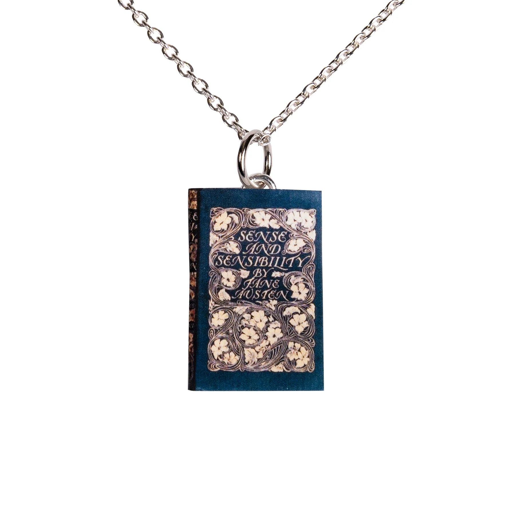 'Sense & Sensibility' Book Cover Necklace in Silver