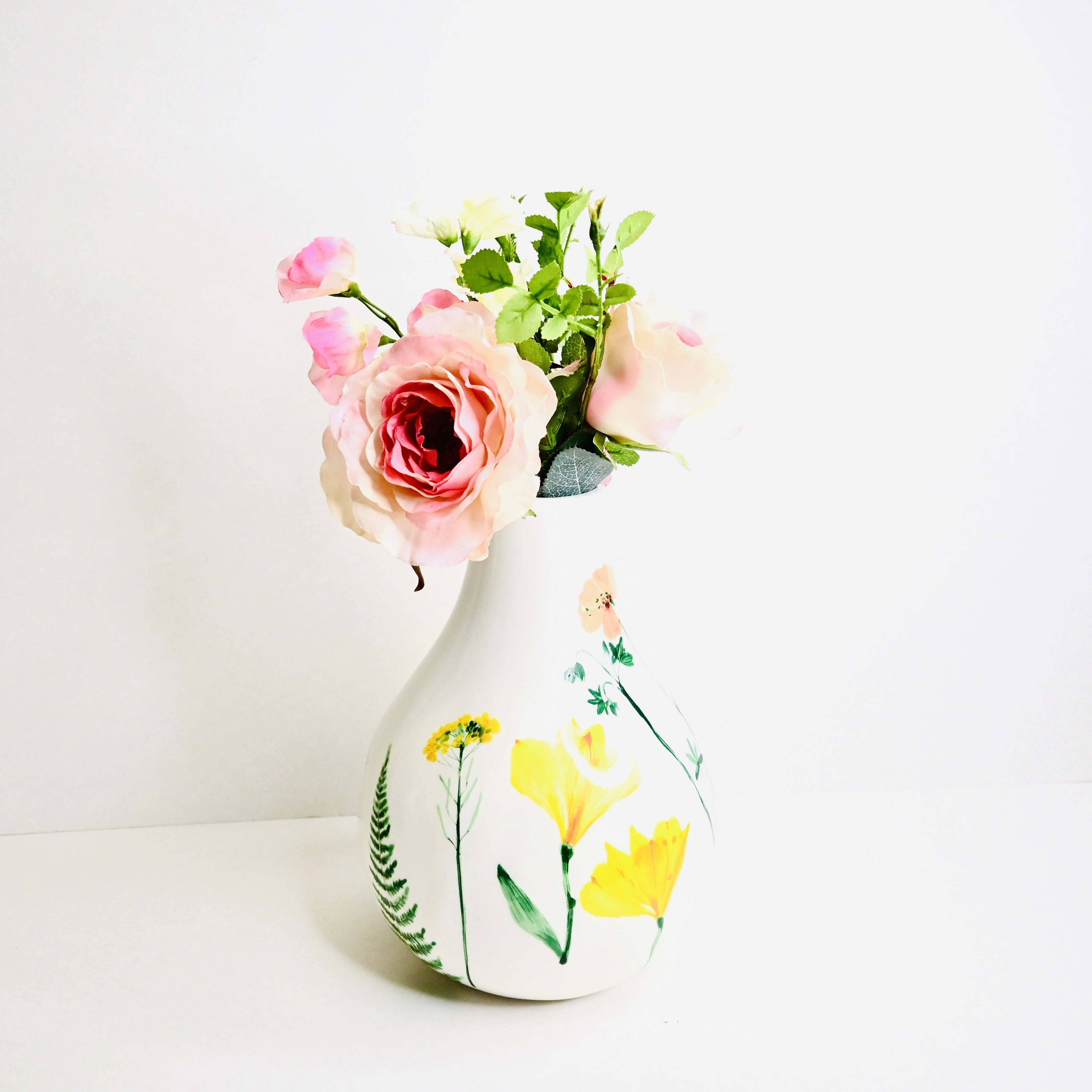 Jane Austens Garden Floral en forme de poire Vase