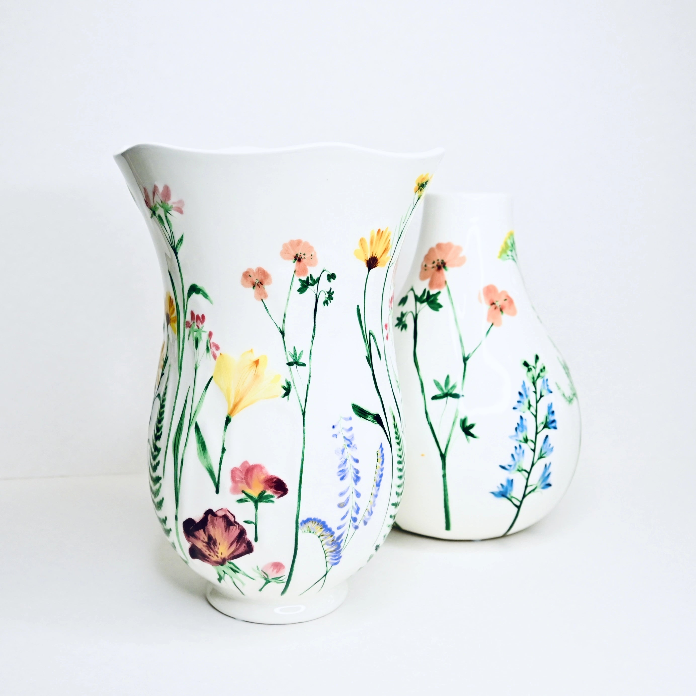 Jane Austens Garden Floral en forme de poire Vase