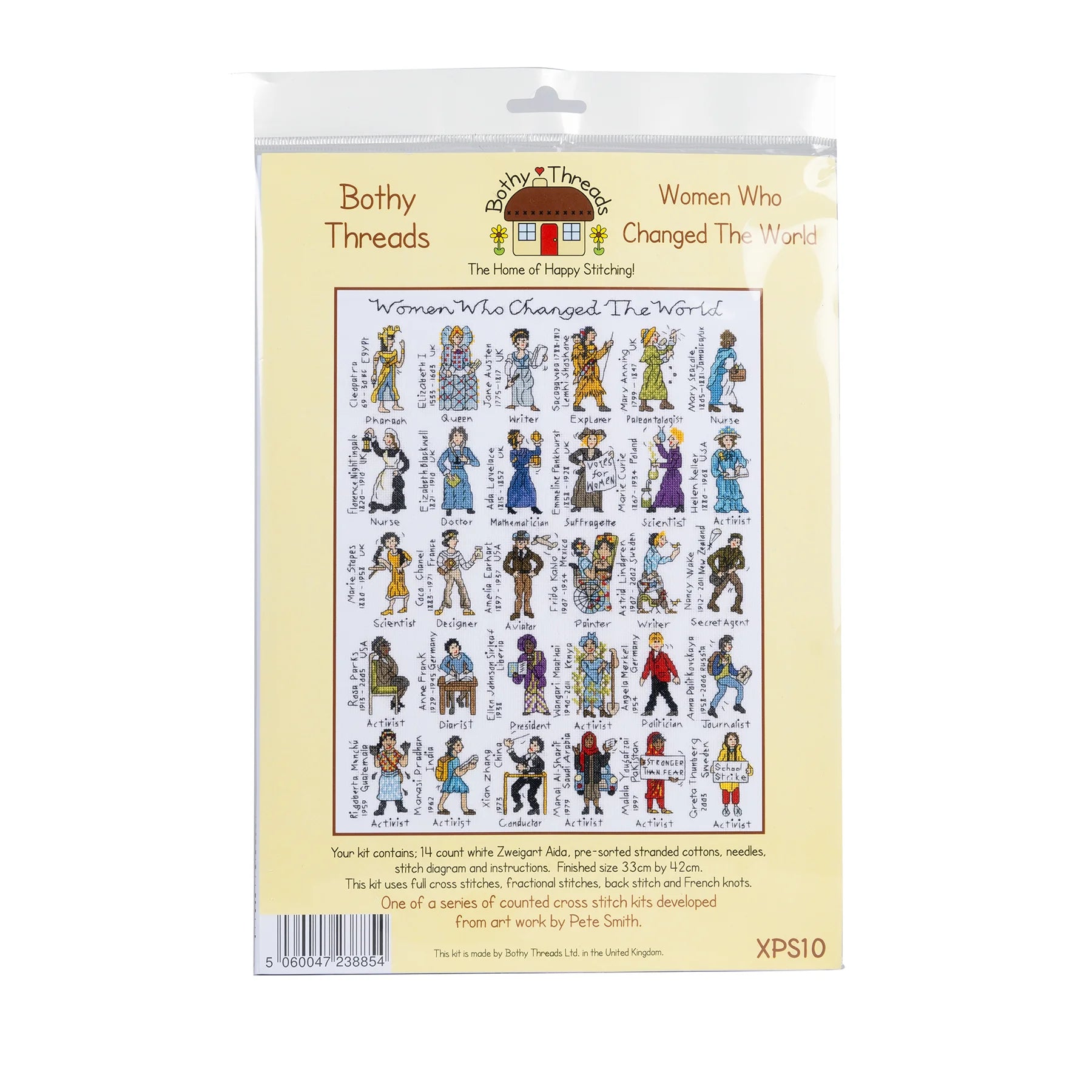 Women Who Changed The World - Counted Cross Stitch Kit