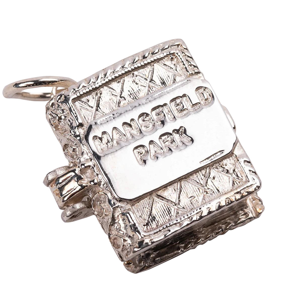 Mansfield Park Silver Book Charm Pendant