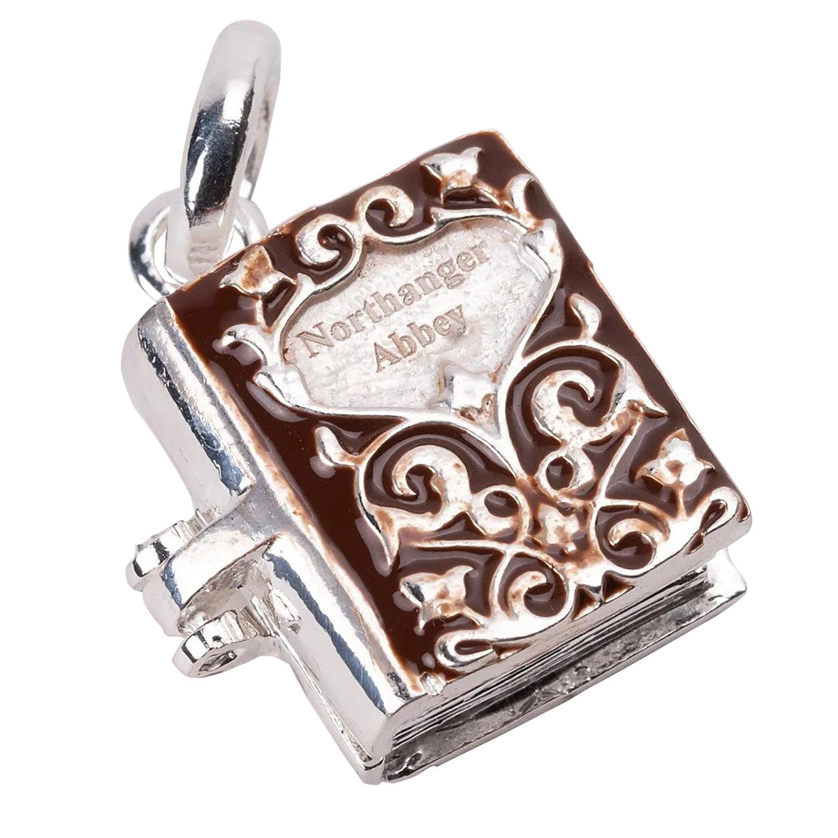 Northanger Abbey Silver and Email Book Charm Pendant