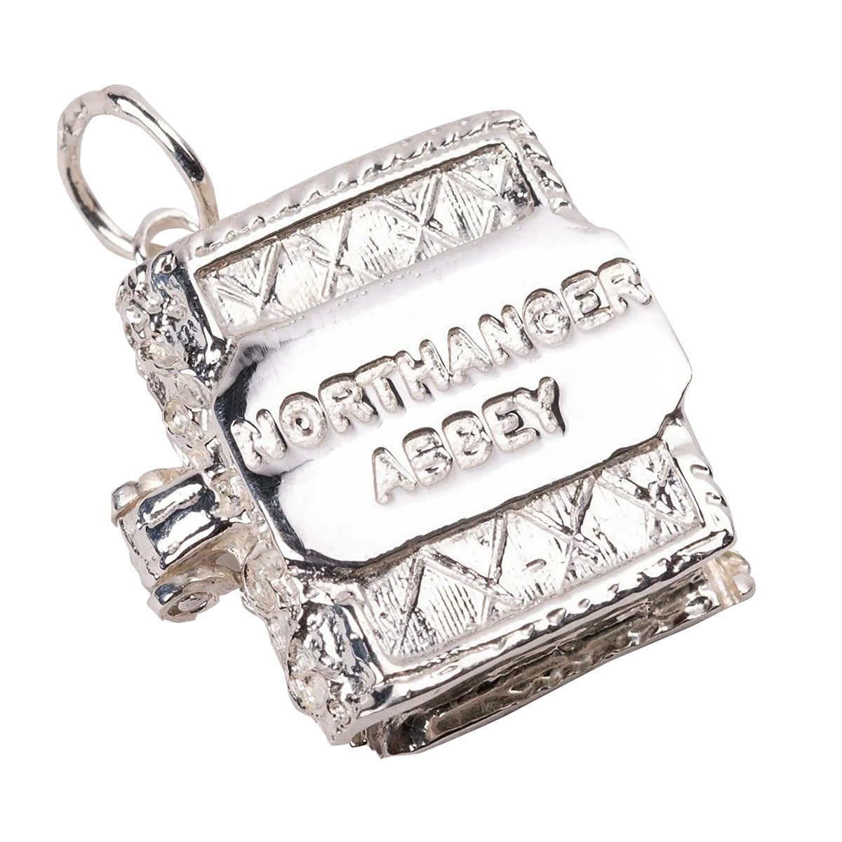 Northanger Abbey Silver Livre charme Pendentif