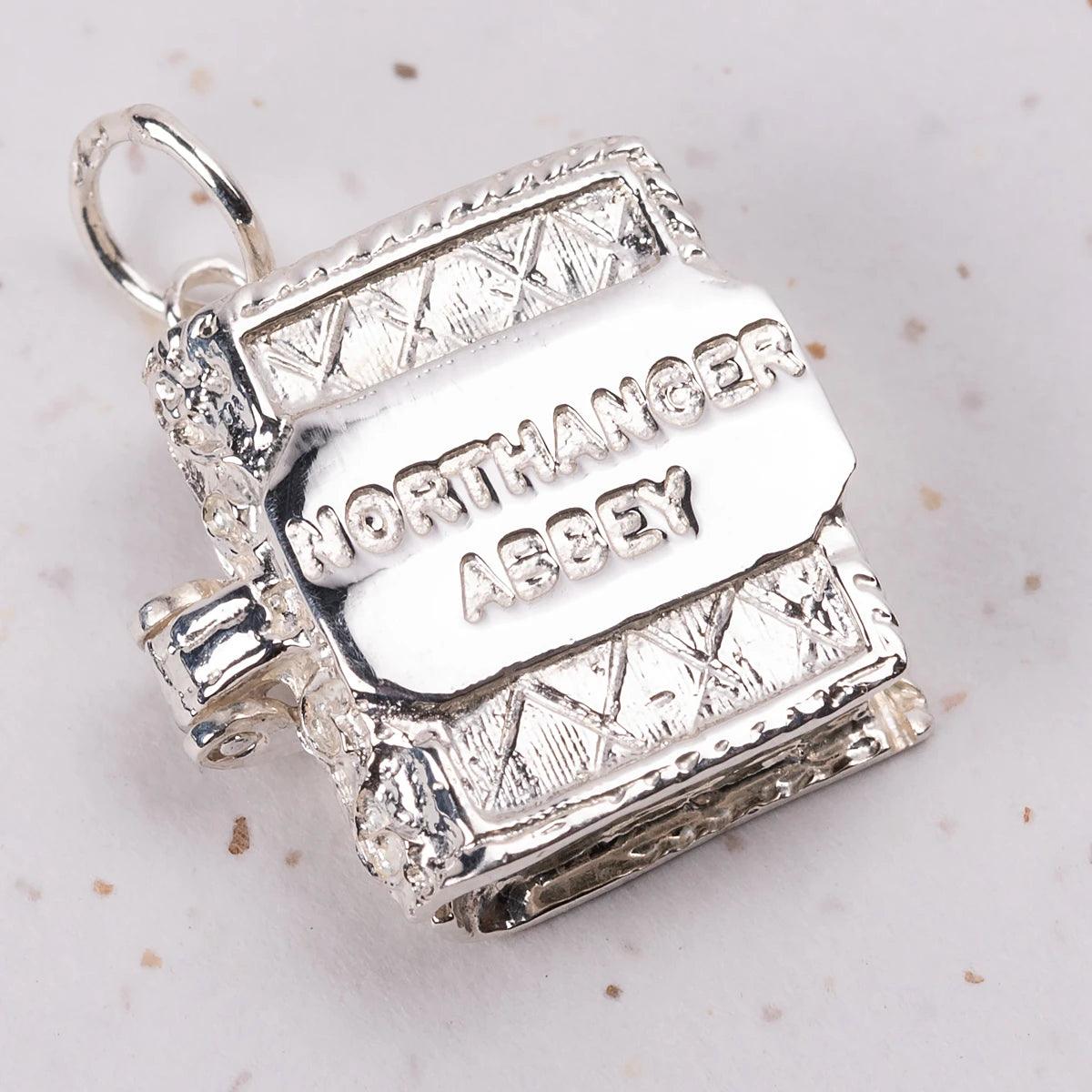 Northanger Abbey Silver Book Charm Pendant
