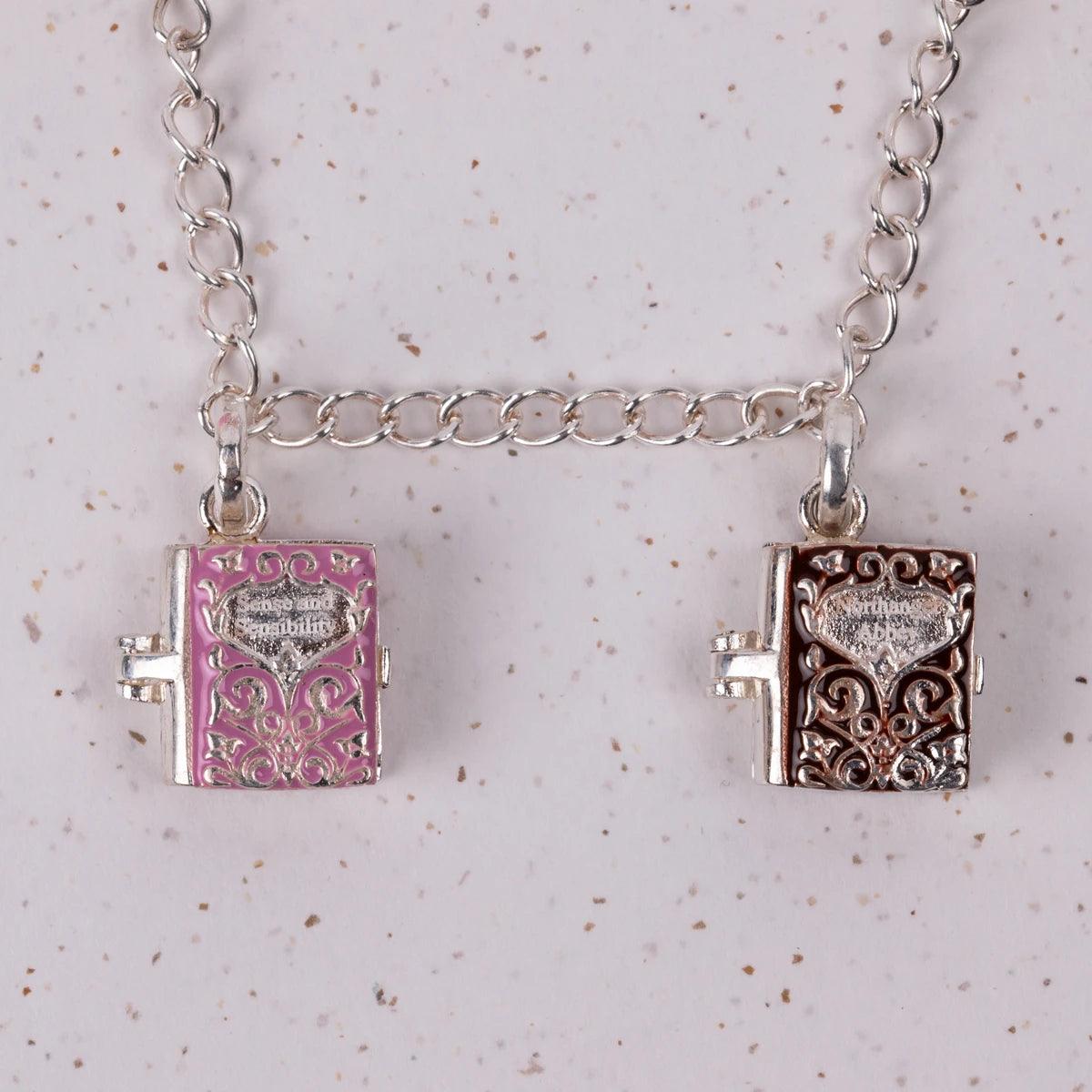 Jane Austen Six Sterling Silver and Enamel Novels Charm Bracelet | Exclusive Collection