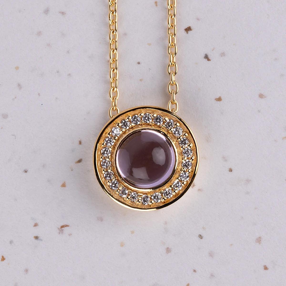 Caroline Bingley's Gold-Plated Amethyst Necklace - JaneAusten.co.uk