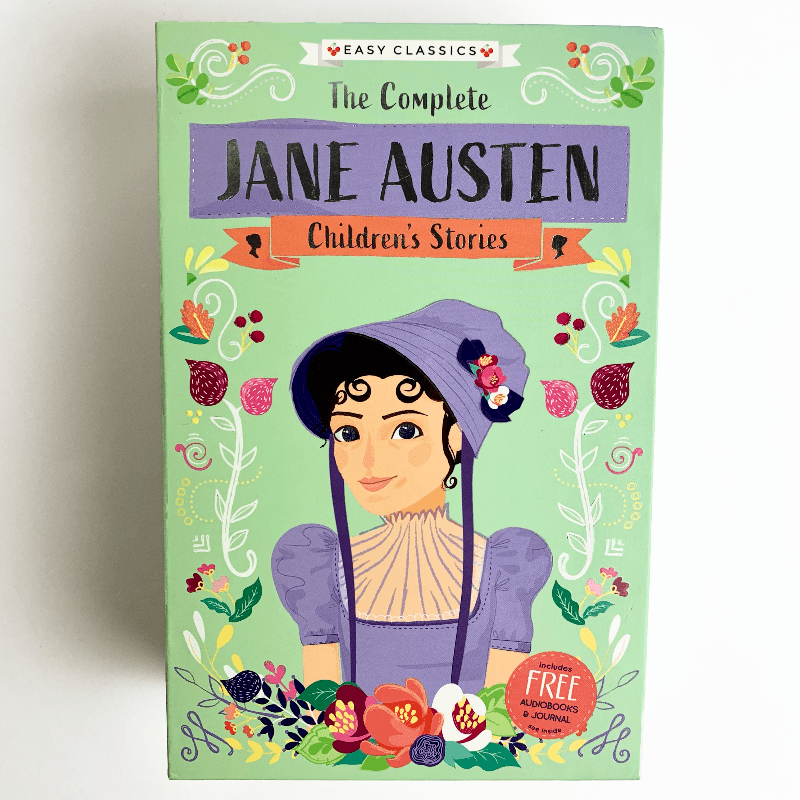This Jane Austen Children's Stories Boxset contains all six of Jane Austen's famous novels. From Sense and Sensibility to Persuasion, this collection of Jane Austen's beloved books are simplified and illustrated for any child to enjoy.