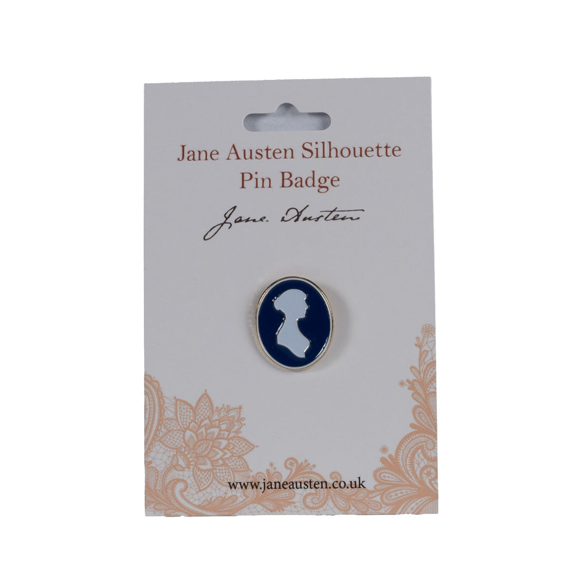 Jane Austen Gold Silhouette Abzeichen