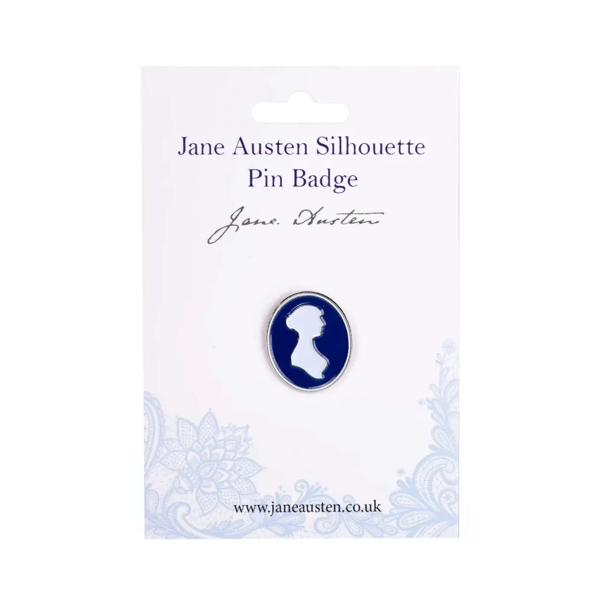 pin badge of card backing against white background