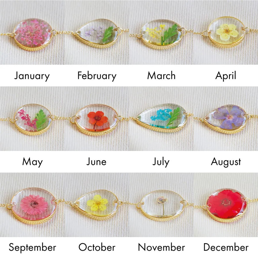 Elegant Birth Flower Necklace