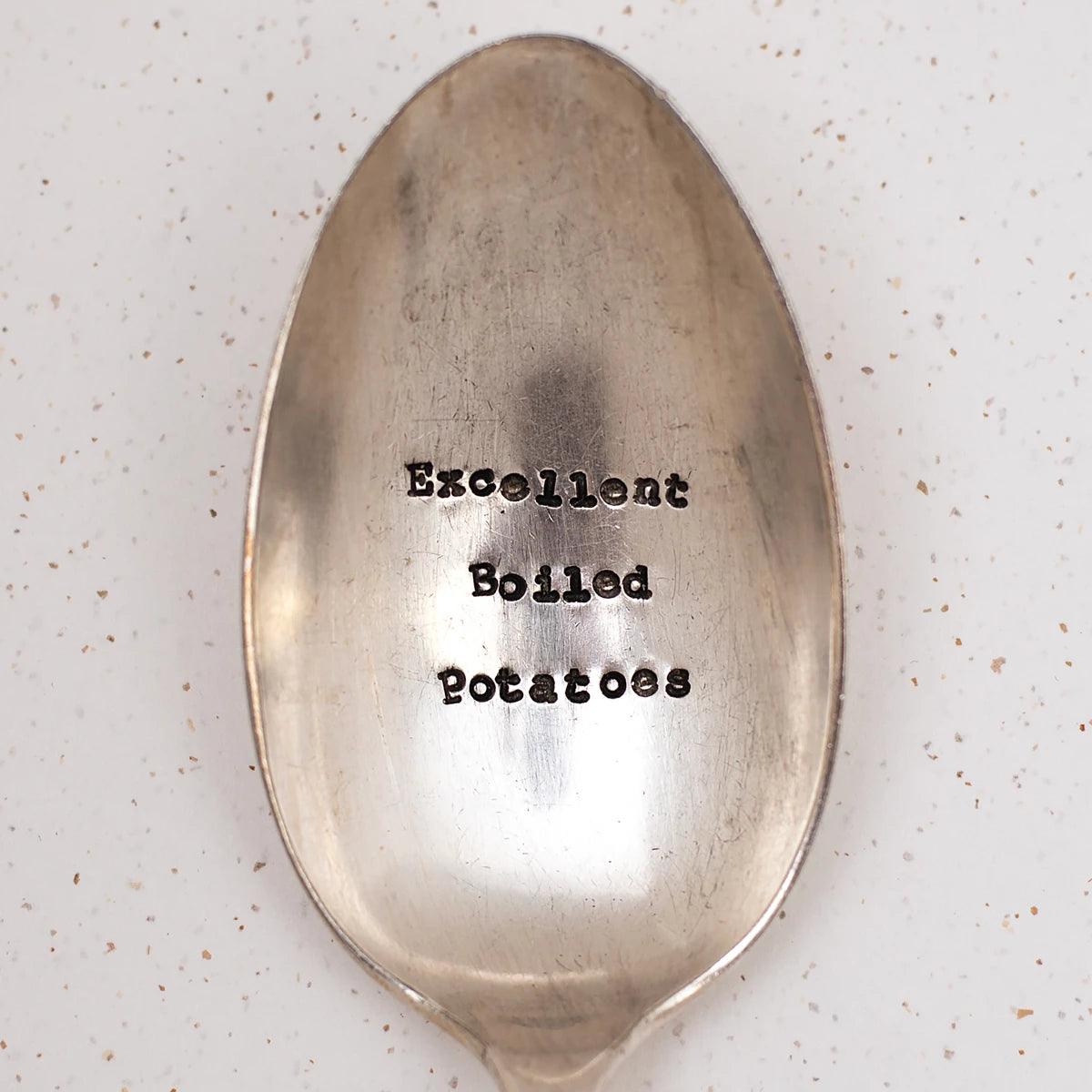 "Excellent boiled potatoes" Vintage Serving Spoon