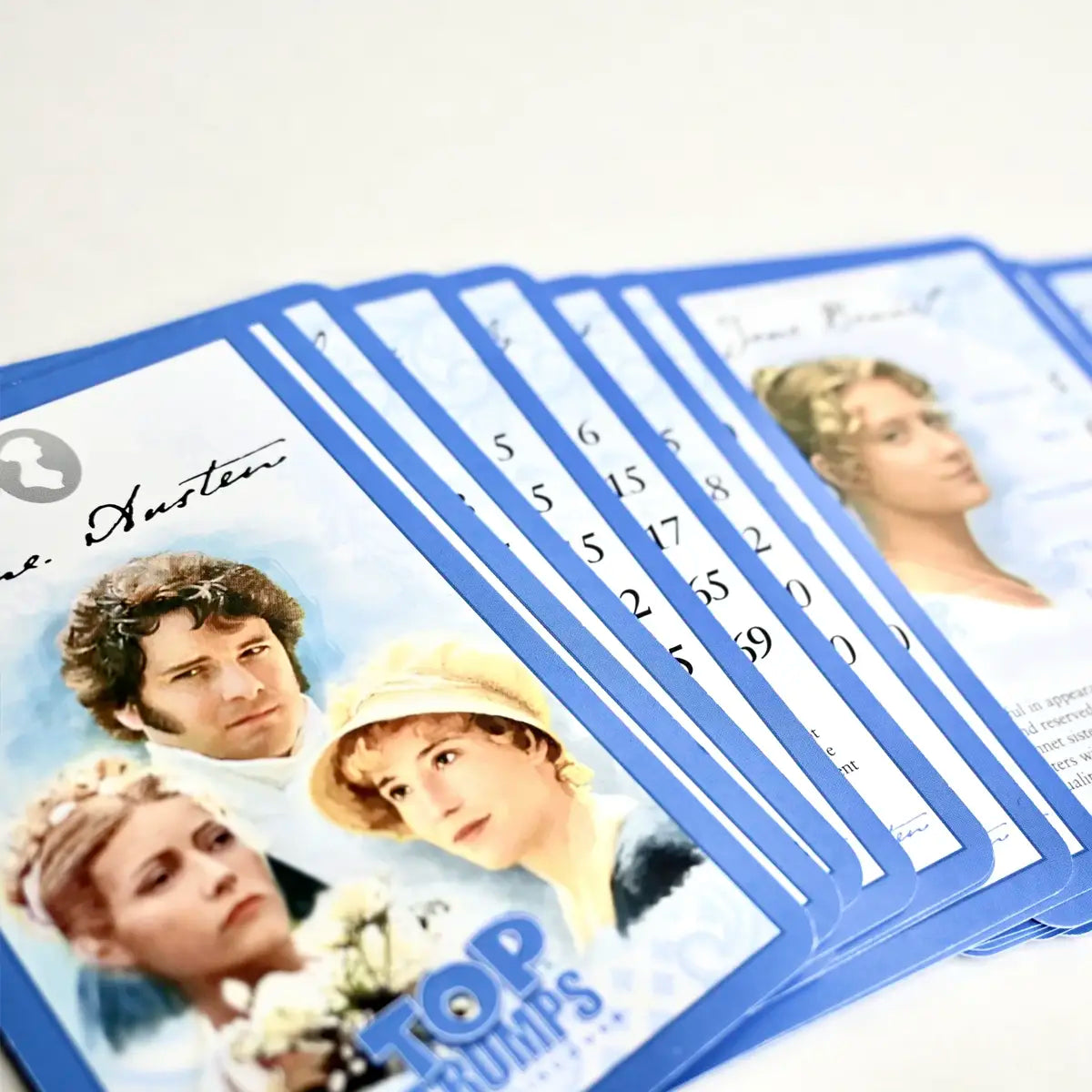 Jane Austen official Top Trumps close up
