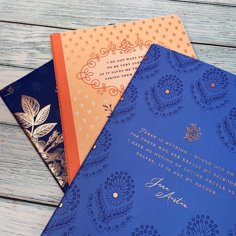 Jane Austen Set of 3 Notebooks