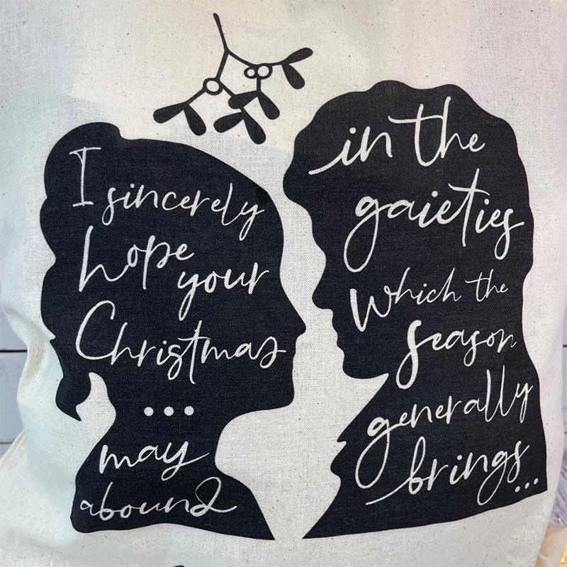 Jane Austen Christmas Tote Bag | Exclusive Collection